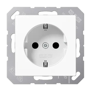 Изображение Розетка с заземлением и крышкой 16А 250В A plus белый A1520KIWW Jung
