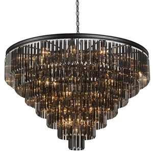 Изображение Большая Многоярусная Люстра Odeon Smok Glass 7-Tier Стекло Смок Диаметр 118 См By Imperiumloft