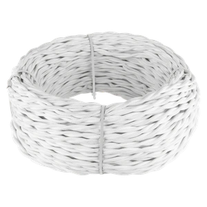 Изображение Ретро кабель витой 2х1,5 (белый) 50 м W6452501