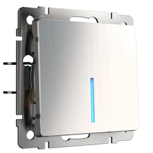 Изображение Выключатель одноклавишный проходной с подсветкой (глянцевый никель) W1112102