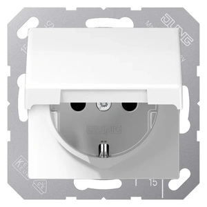 Изображение Розетка с заземлением и крышкой 16А 250В ECO Profi белый AS1520KLWW Jung