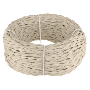 Изображение Ретро кабель витой 2х2,5 (песочный) 20 м (под заказ) Ретро кабель витой  2х2,5  (песочный) 20м