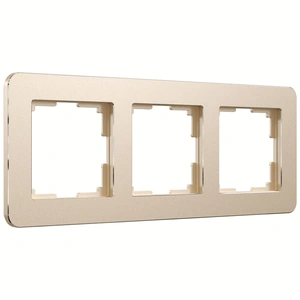 Изображение Рамка на 3 поста Platinum шампань W0032611