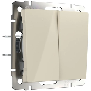Изображение Выключатель двухклавишный проходной (слоновая кость) W1122003