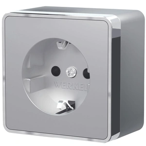 Изображение Розетка с заземлением Gallant (серебряный) W5071006