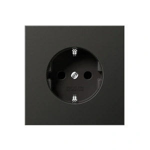 Изображение Розетка с заземлением и шторками 16А 250В LS 990 антрацит AL1520KIAN Jung