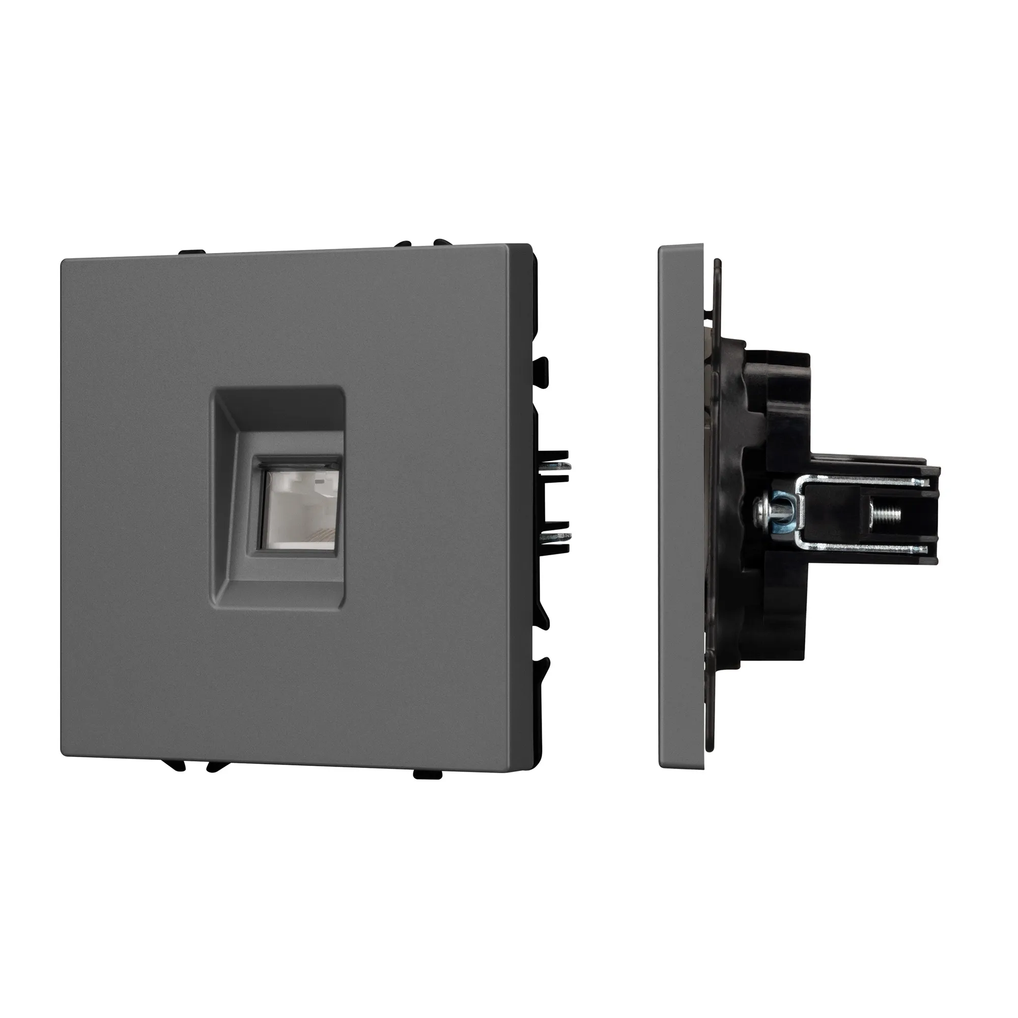 Механизм компьютерной розетки SCT-NOBE-MPC1-SFPL-GR (RJ-45, CAT6) (Arlight, -) - Изображение