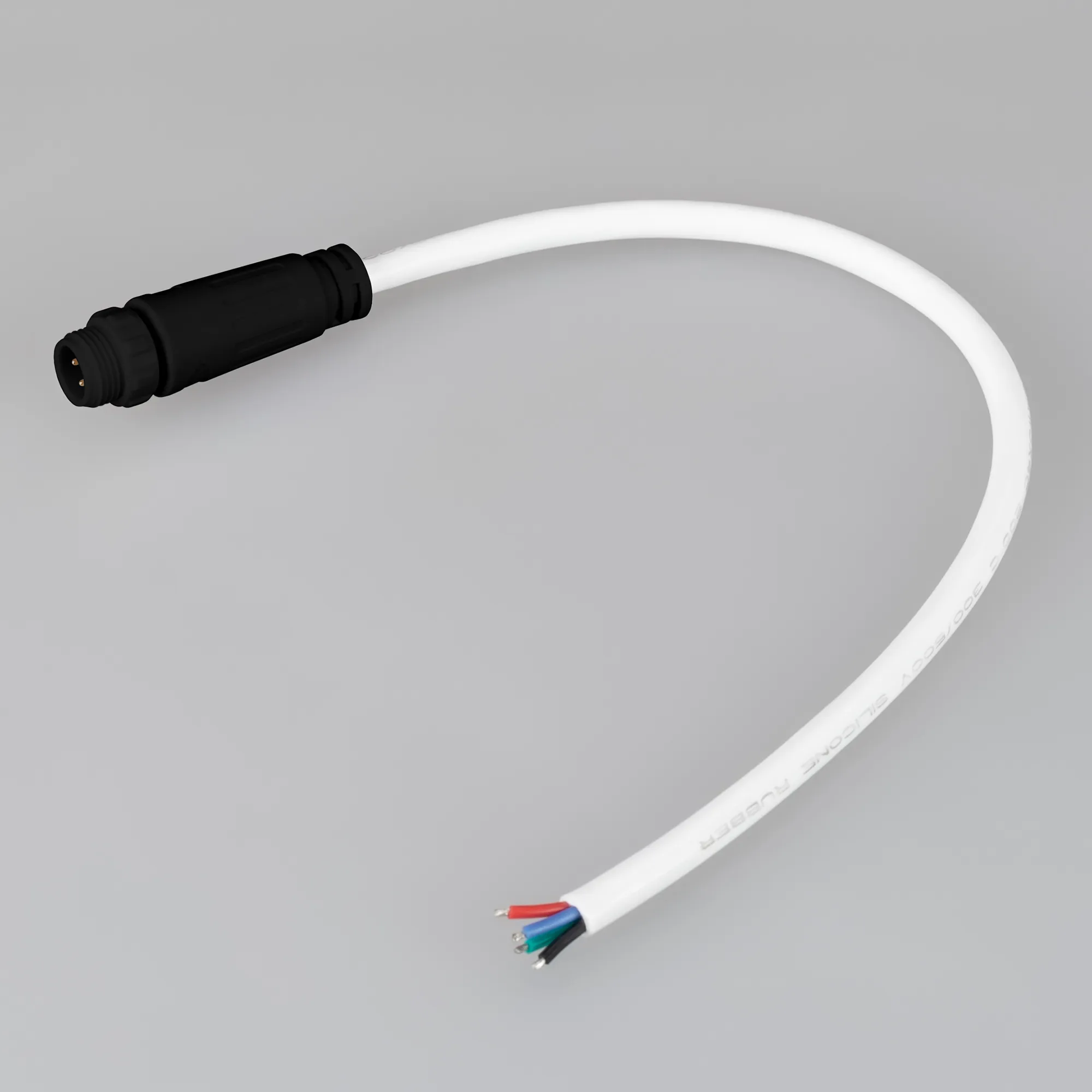 Коннектор питания MOONLIGHT-SPI/DMX-CON-POWER-MALE-BLK (Arlight, IP67 Пластик, 3 года) - Изображение