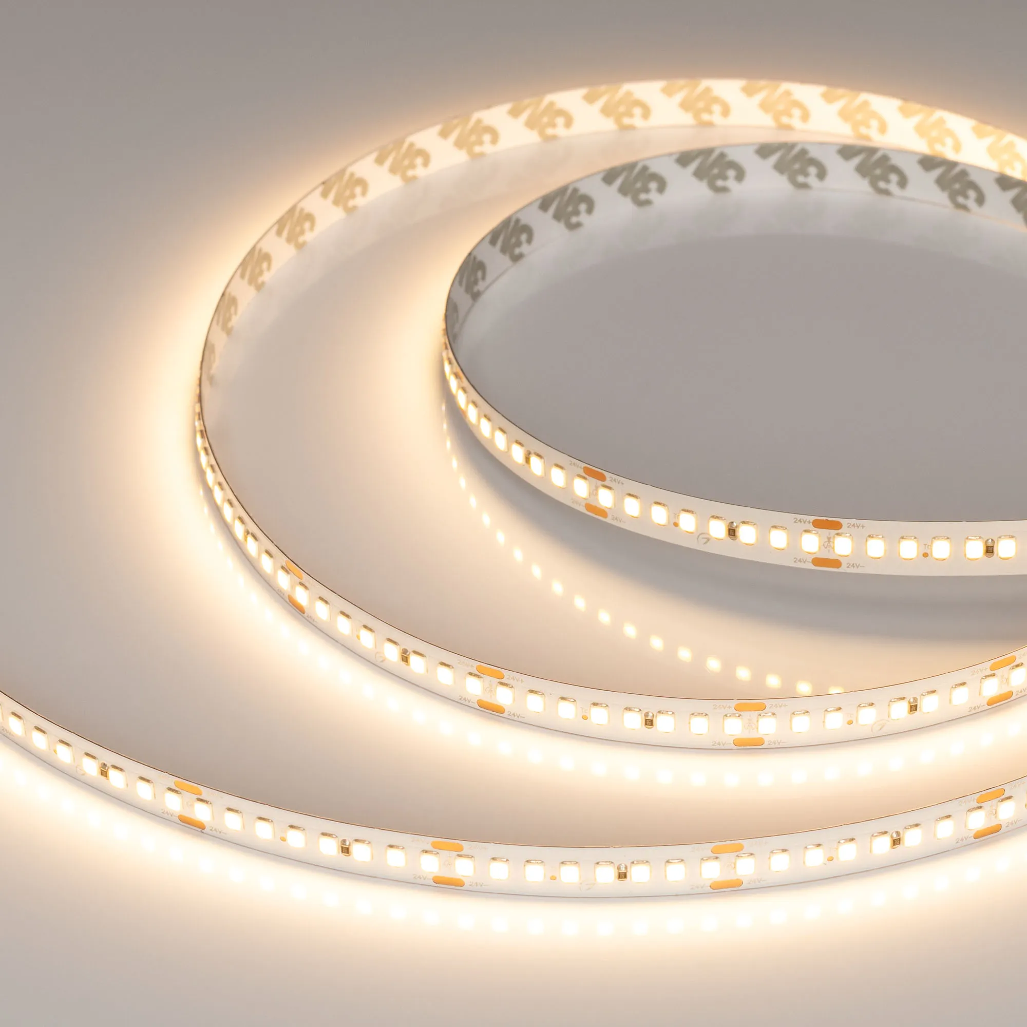 Лента светодиодная RT-A192-10mm 24V Warm2700 (17.6 W/m, IP20, 2835, 5m) (Arlight, высок.эфф.150 лм/Вт) - Изображение