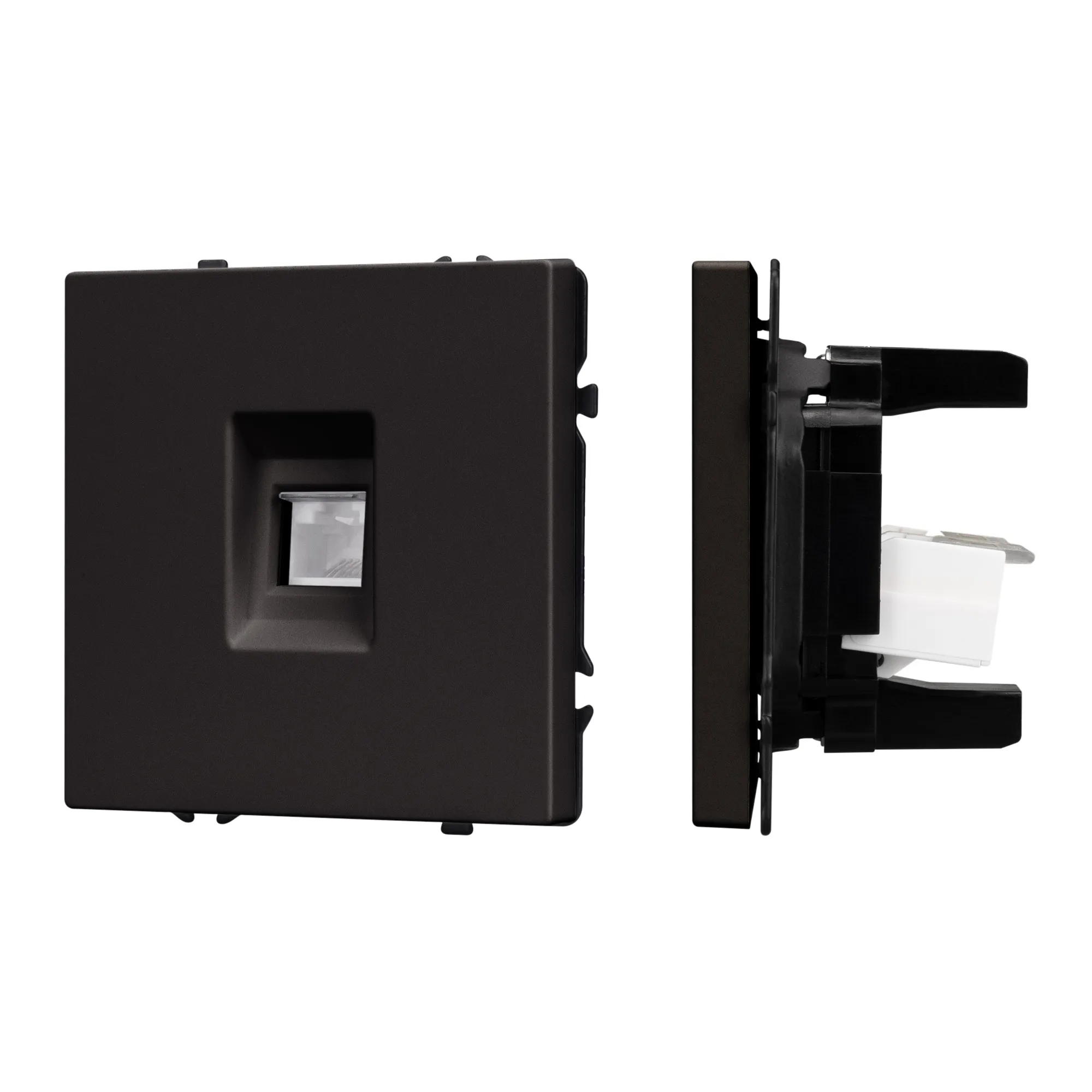 Механизм компьютерной розетки SCT-NOBE-MPC1-SFPL-BK (RJ-45, CAT6) (Arlight, -) - Изображение