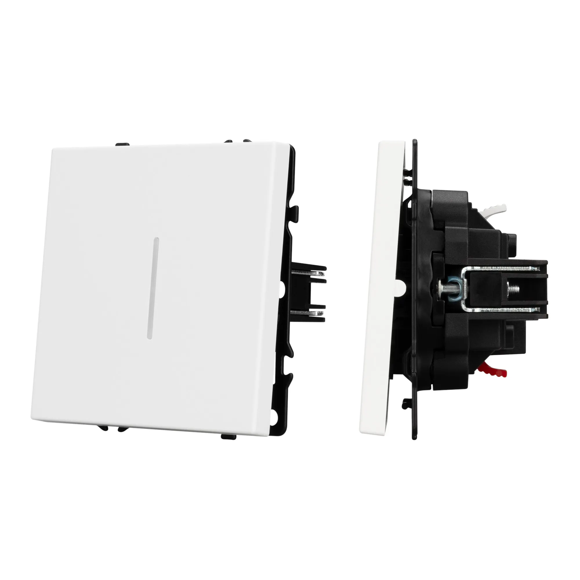 Механизм выключателя одноклавишный проходной LED SWT-NOBE-MKP1-SFPL-L-WH (230V, 10A) (Arlight, -) - Изображение