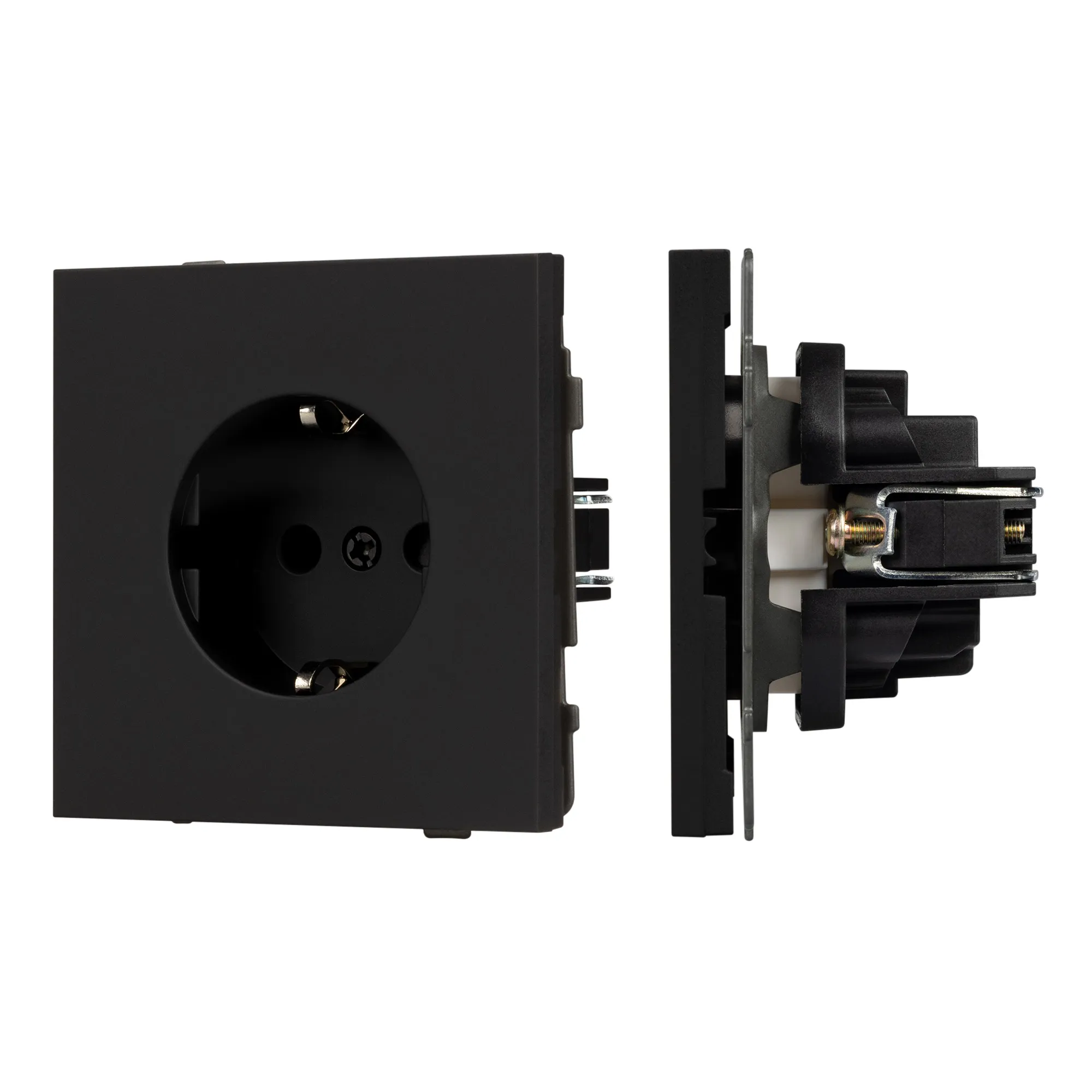 Механизм электрической розетки SCT-NOBE-MEU1-SFPL-BK (230V, 16A) (Arlight, -) - Изображение