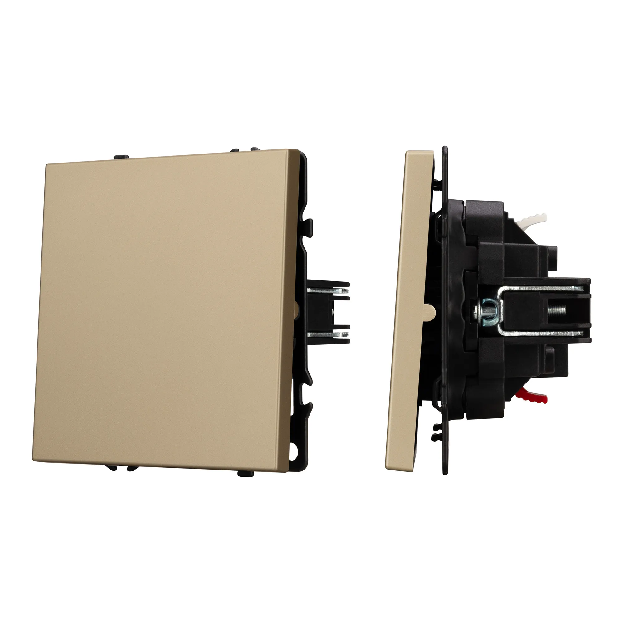 Механизм выключателя одноклавишный проходной SWT-NOBE-MKP1-SFPL-GD (230V, 10A) (Arlight, -) - Изображение