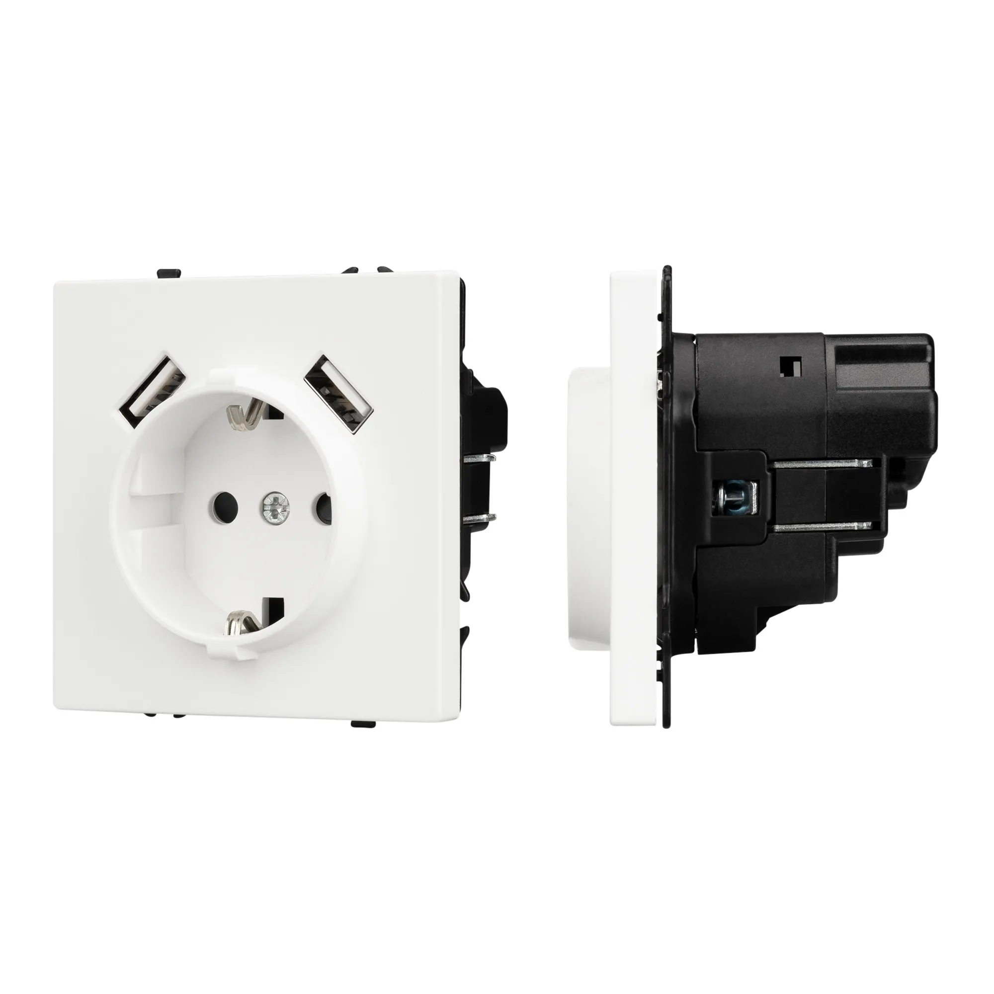 Механизм розетки с USB зарядкой SCT-NOBE-MUAA-SFPL-WH (230V, 16A) (Arlight, -) - Изображение